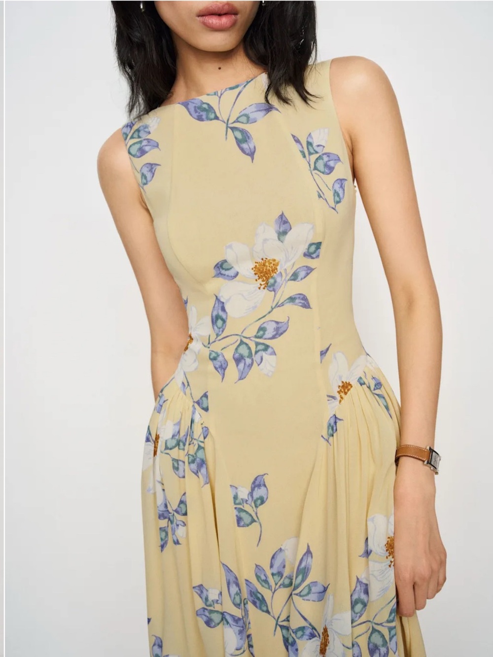 🌼 Reformation “Anelis” Floral Dress – NWT – Yellow / Blue Print - Picture 11 of 13